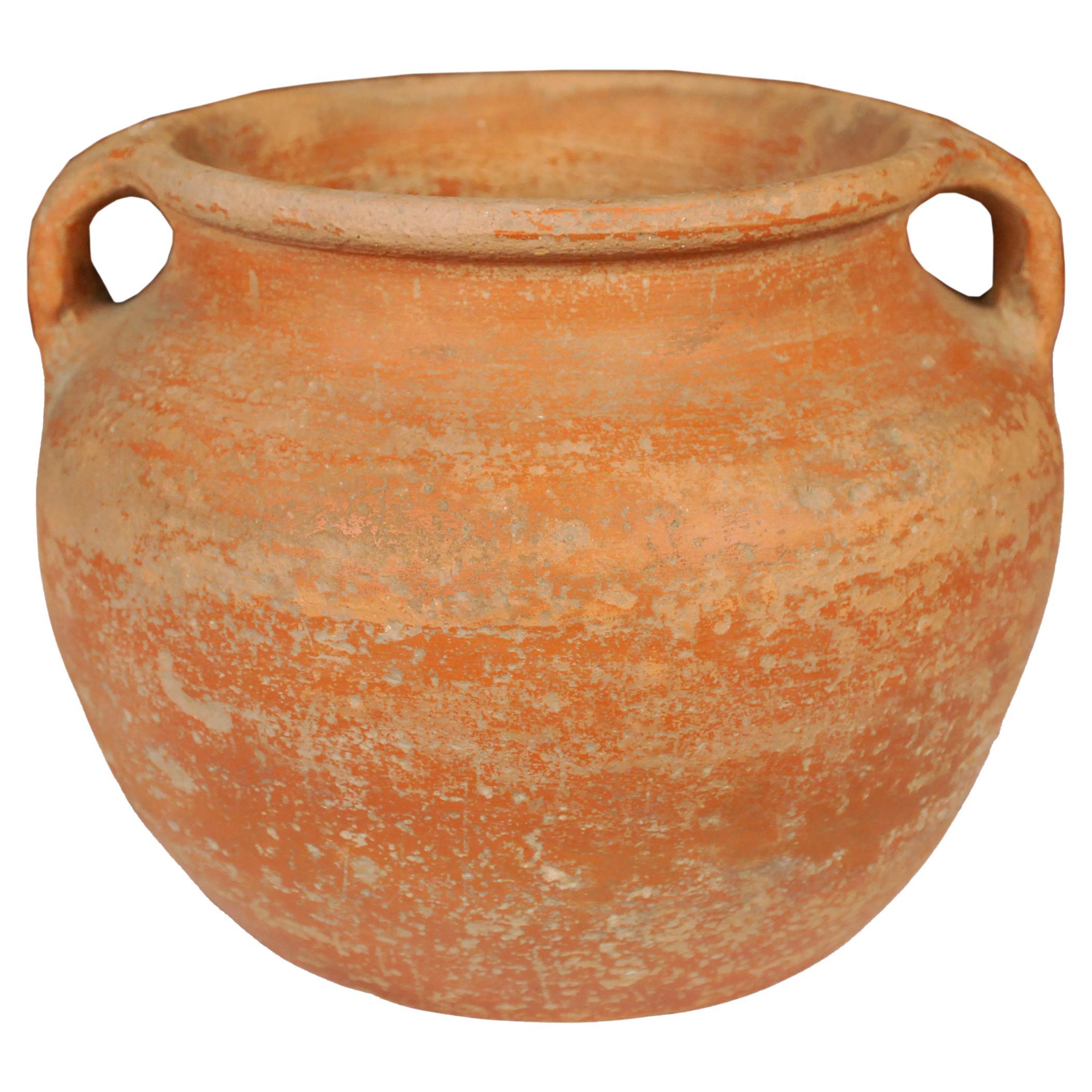 Vaso da riso cinese in terracotta non smaltata, 1900 ca. in vendita