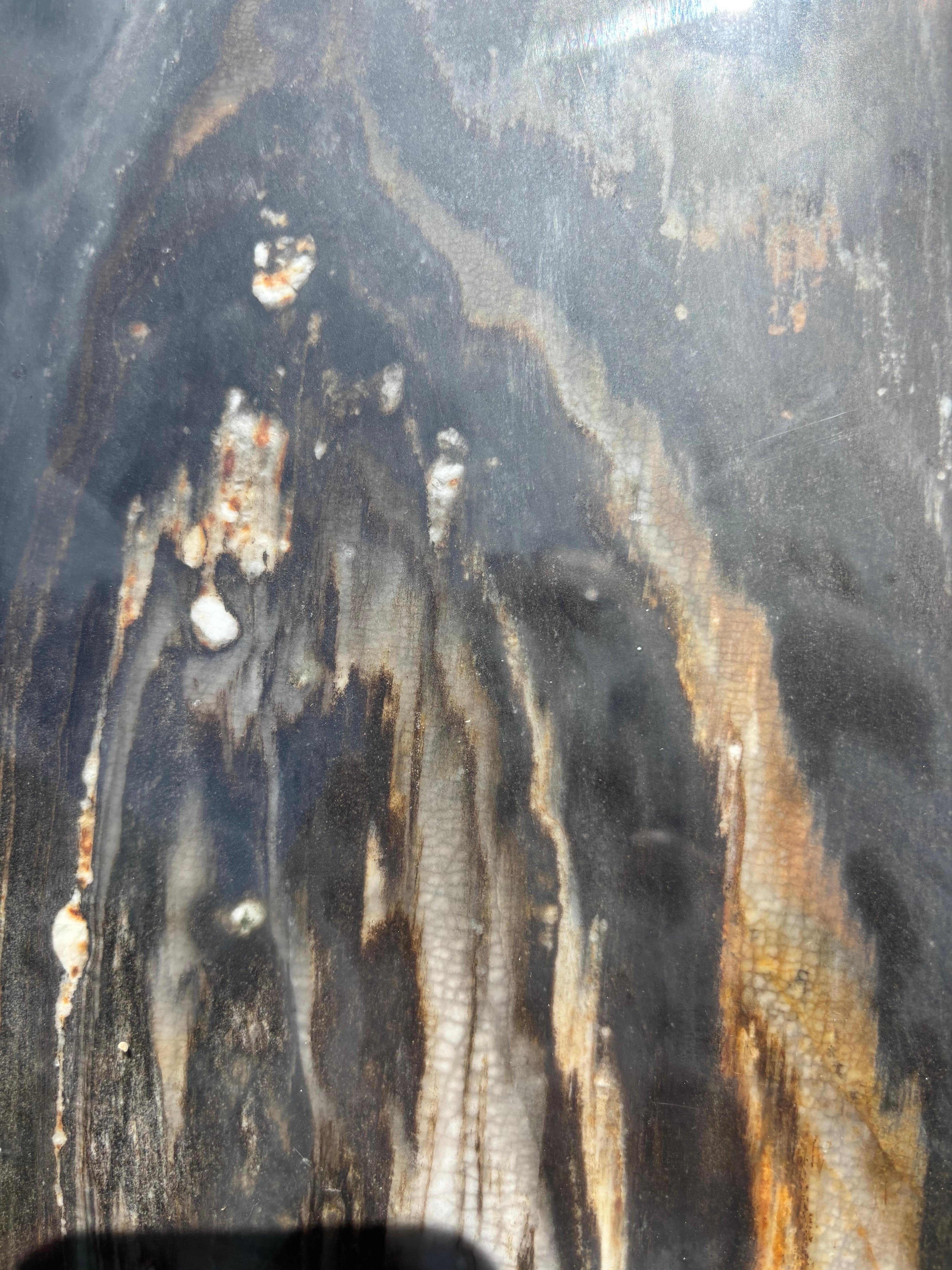 Chinese Unique Black And White Cascading Mountain Marble Stone 