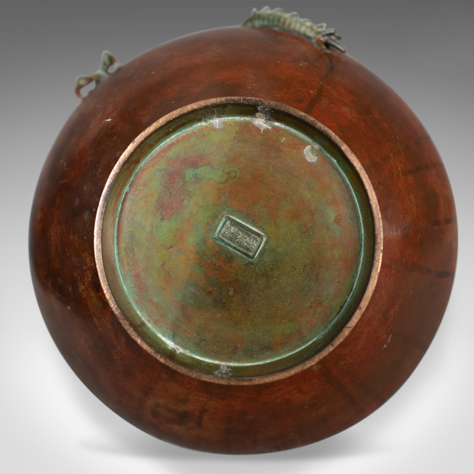 Chinese Urn, Vase, Bronze, Dragon, Pearl, Bowl, C20th, Oriental, Centerpiece 1