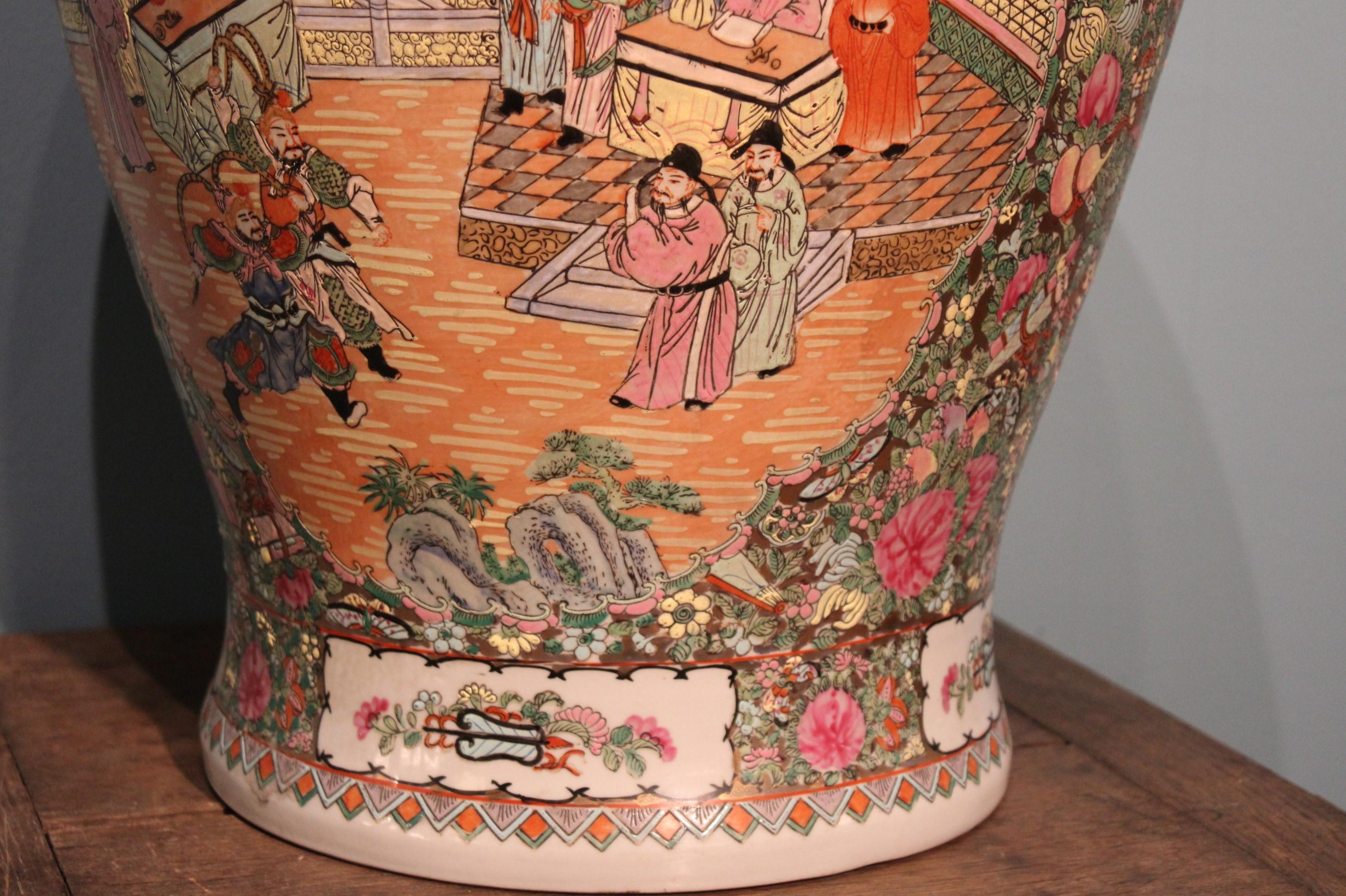 20th Century Chinese Vase, Canton, circa 1950 For Sale