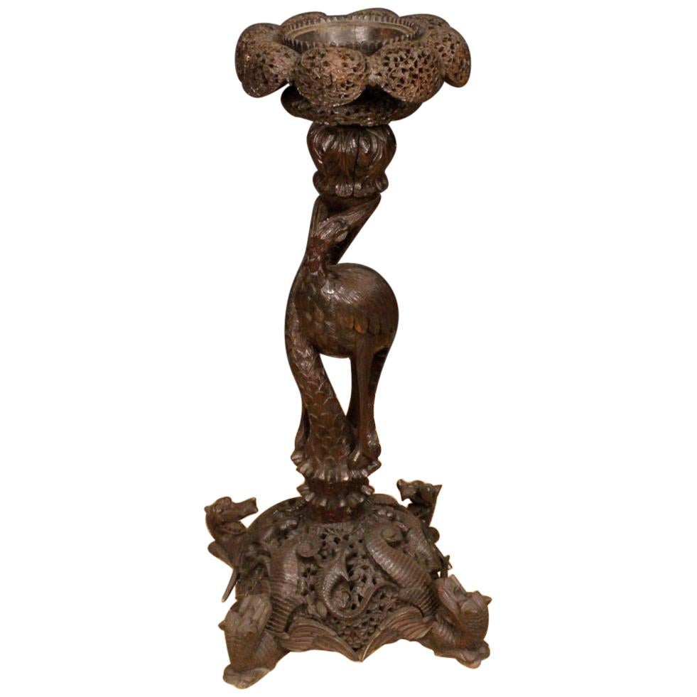 Chinese Vase Holder in Exotic Wood, 20th Century For Sale