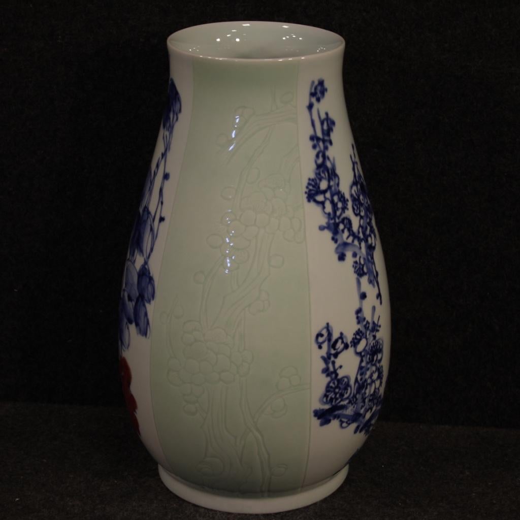 Chinese Vase in Painted Ceramic, 21st Century For Sale 2