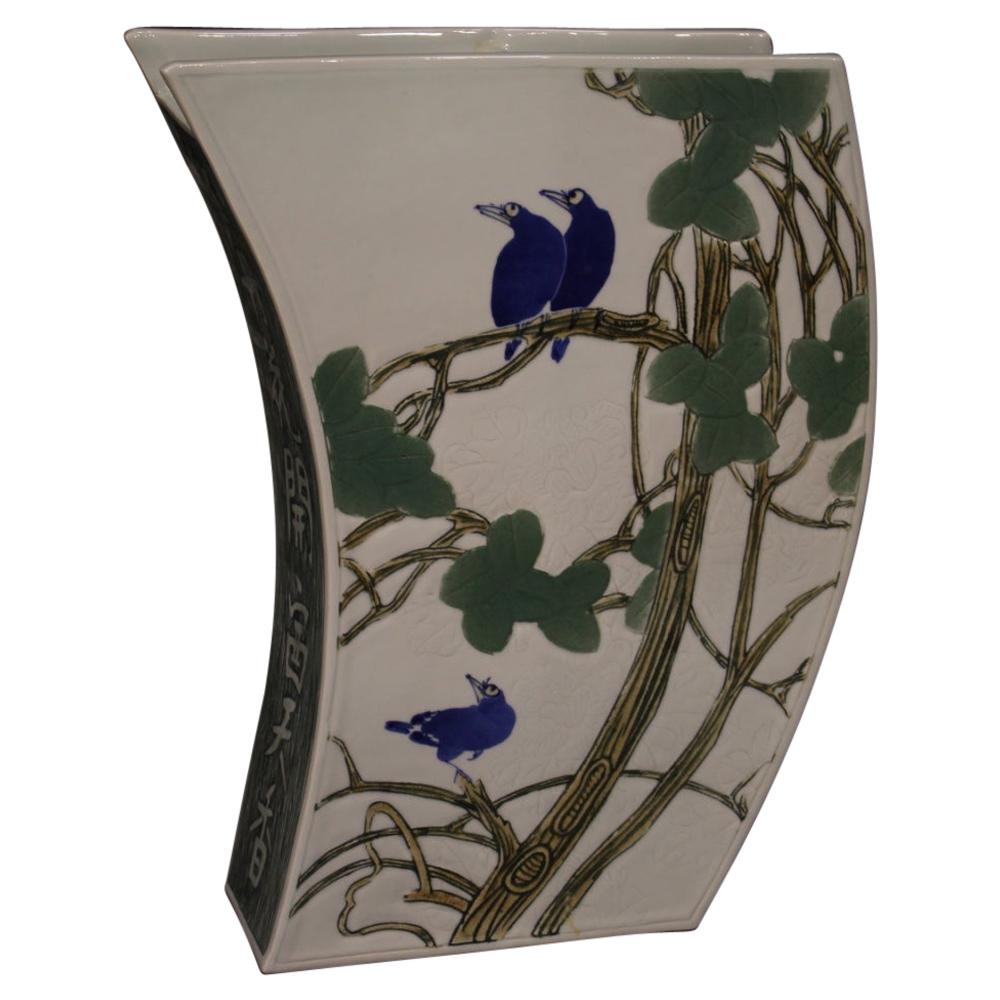 Chinese Vase in Painted Ceramic, 21st Century For Sale