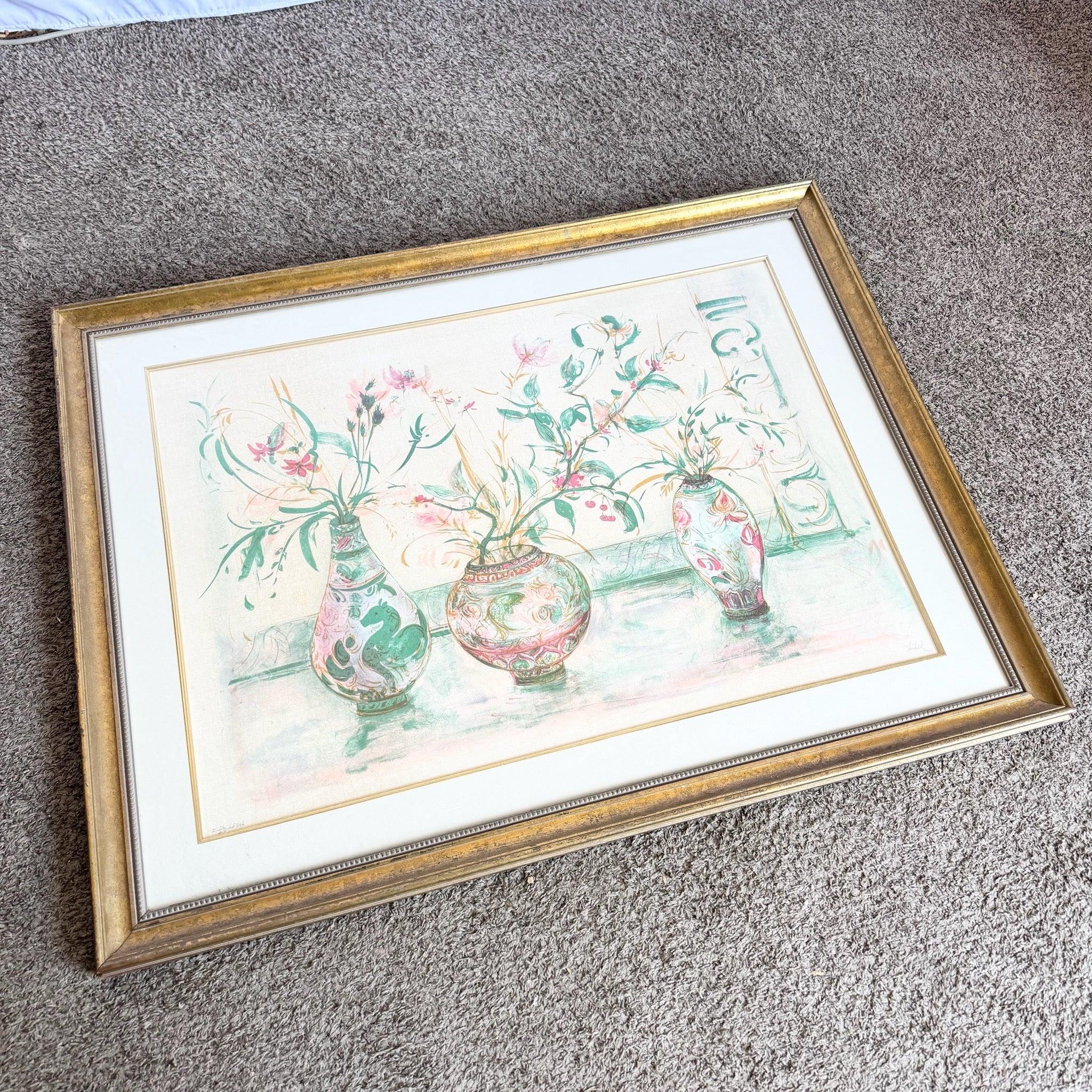 “Chinese Vase” Signed Limited Edition Lithograph by Edna Hibel For Sale 2