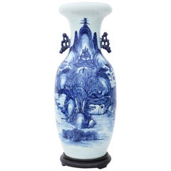 Chinese Very Large 19th Century Vase Blue and White