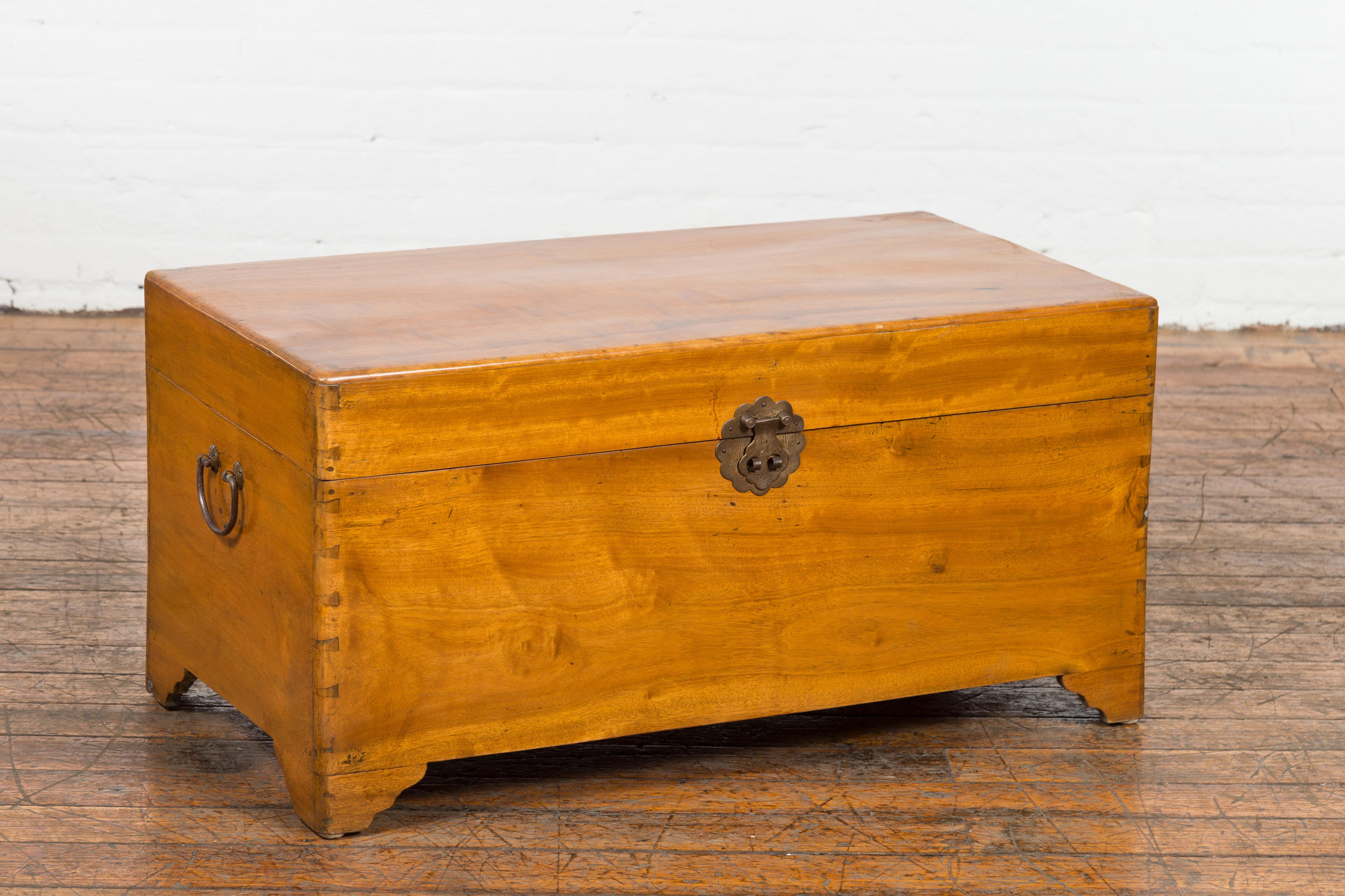 carved camphor wood chest