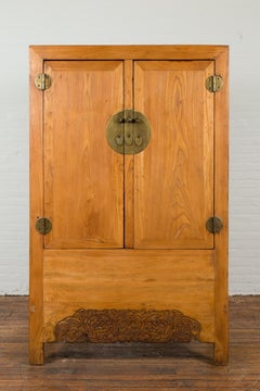 Vintage Elmwood Wedding Cabinet with Hidden Drawers