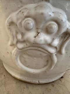 Chinese Vintage Glazed Stoneware Pottery Planter Jardinaire