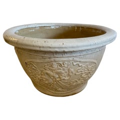 Chinese Retro Glazed Stoneware Pottery Planter Jardinaire
