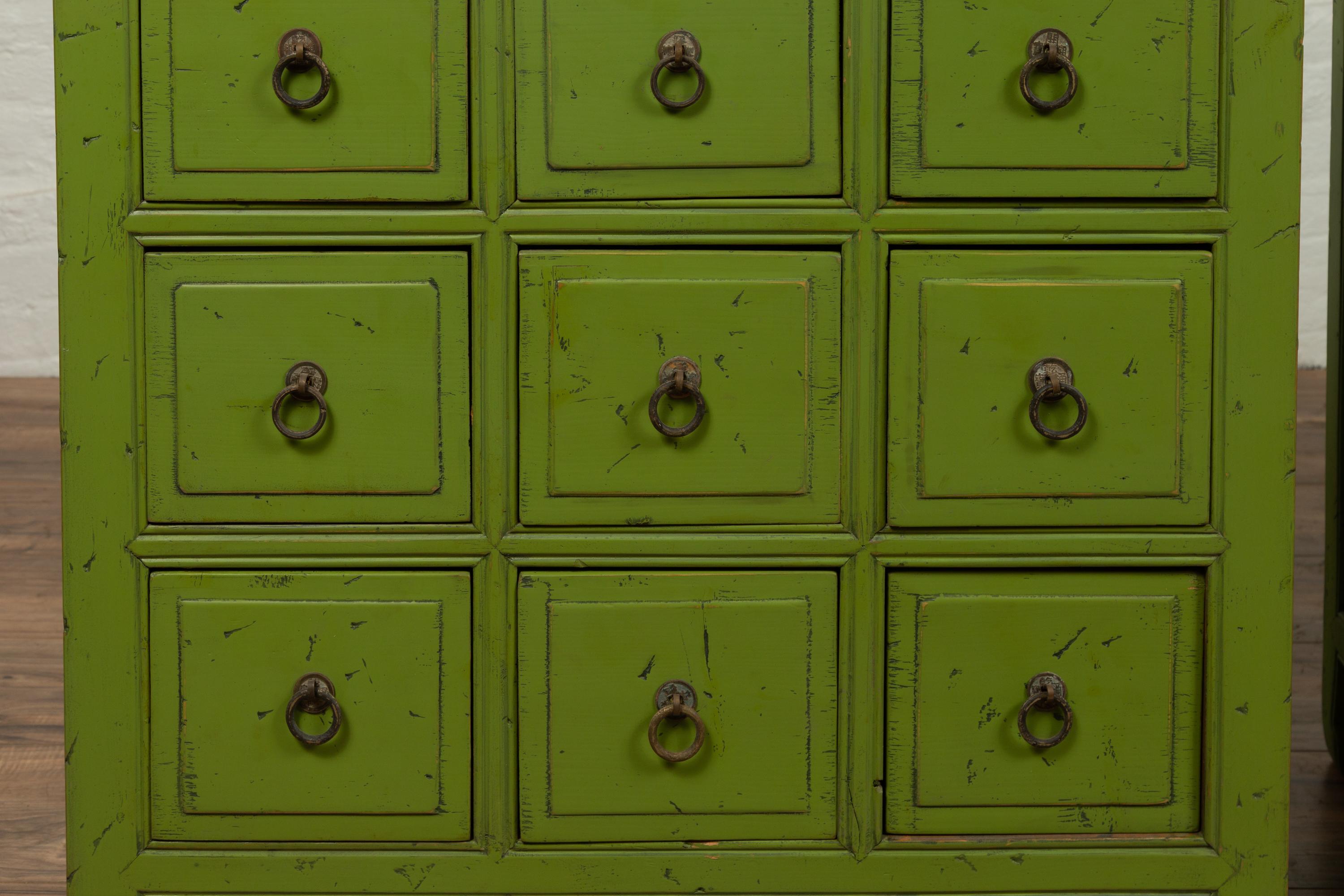 vintage green chest of drawers