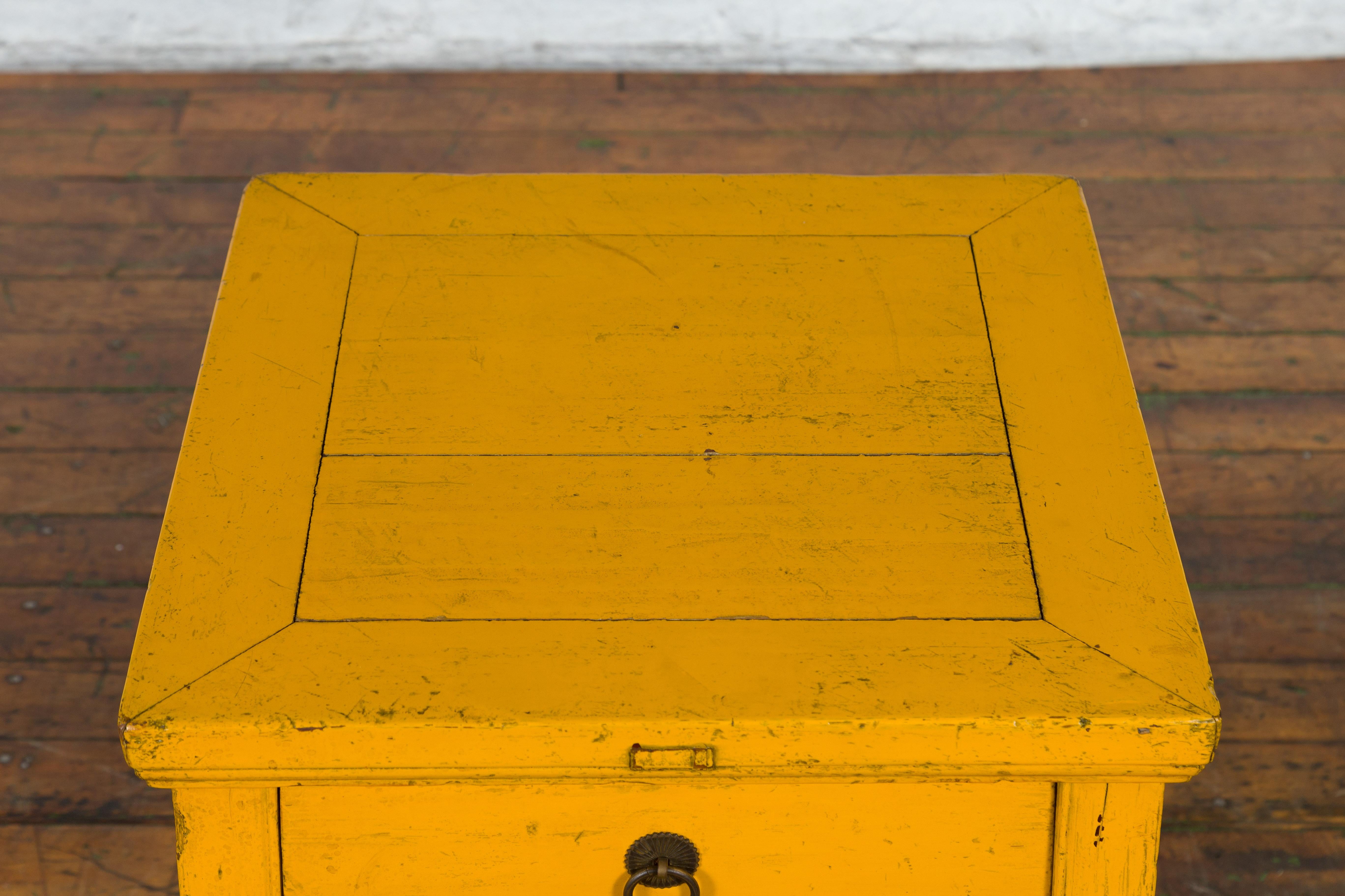 yellow side tables
