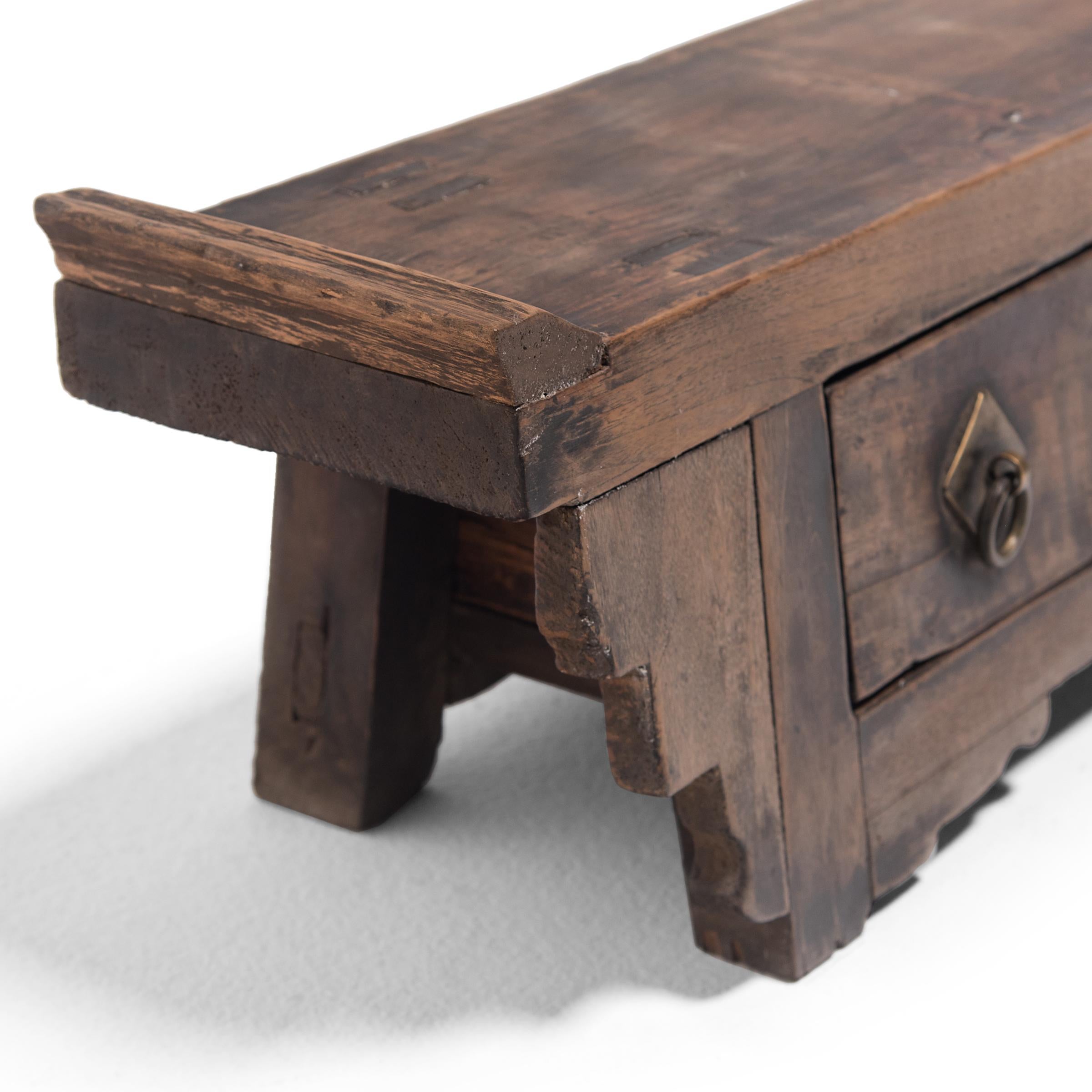 Chinese Walnut Table Altar, circa 1900 1