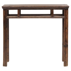 Chinese Walnut Top Half Table, c. 1850