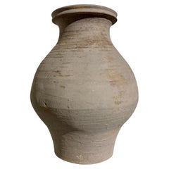 Chinese Warring States or Han Dynasty Gray Pottery Jar, 4th-3rd Century BC