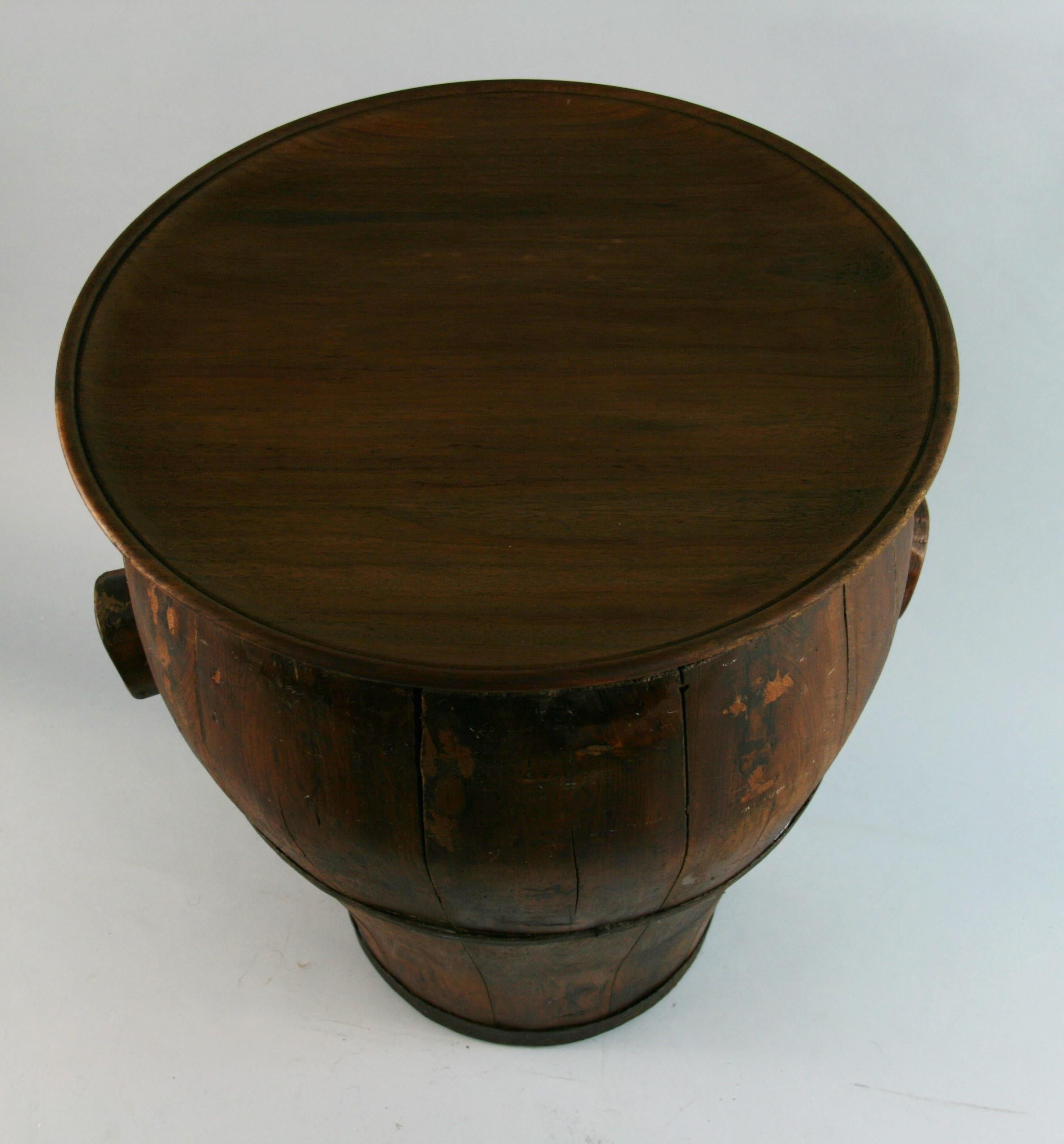 Early 20th Century Chinese  Rice  Storage Container Converted to a Table