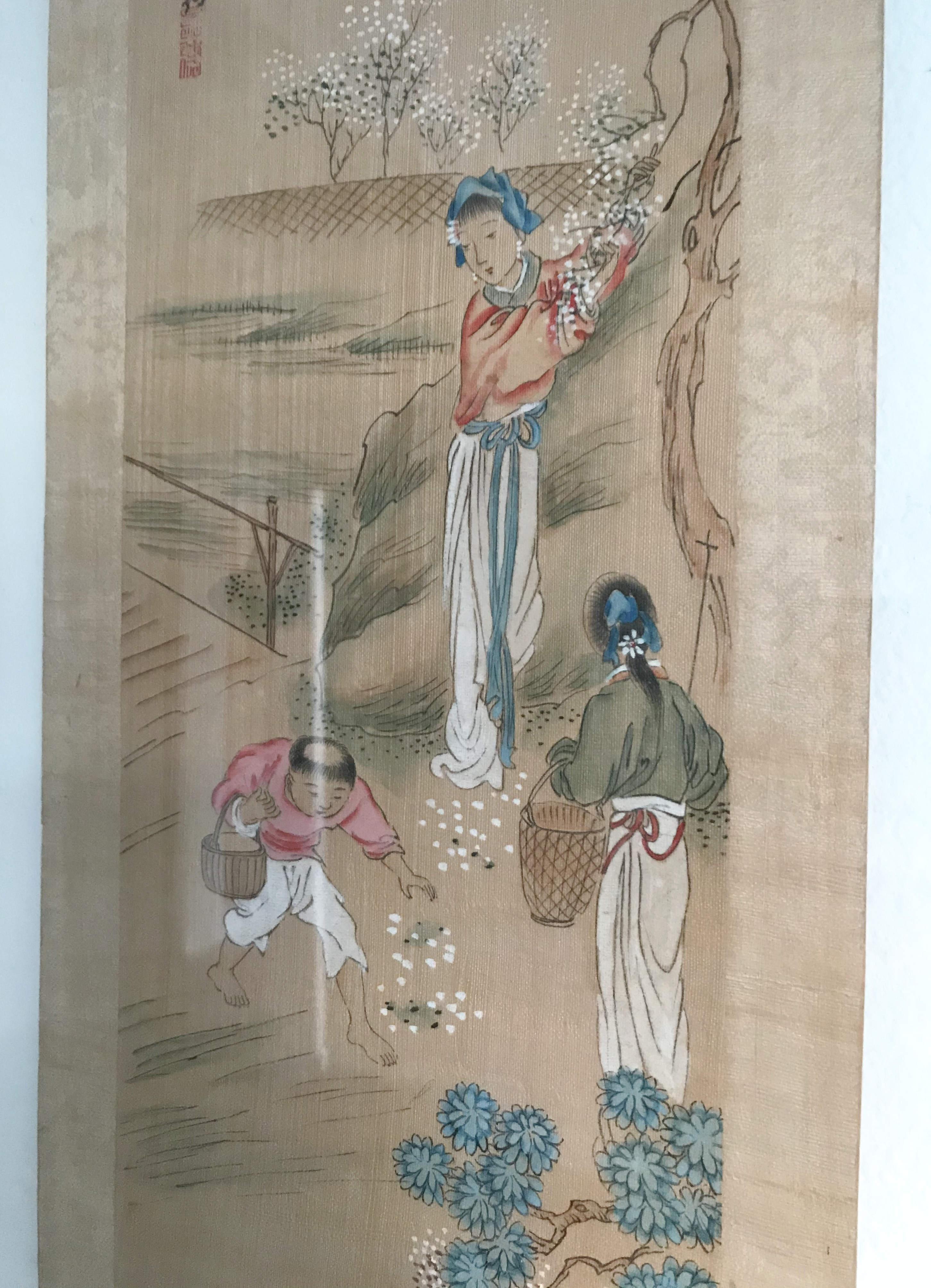 Chinese Watercolor Painting In Good Condition In Los Angeles, CA