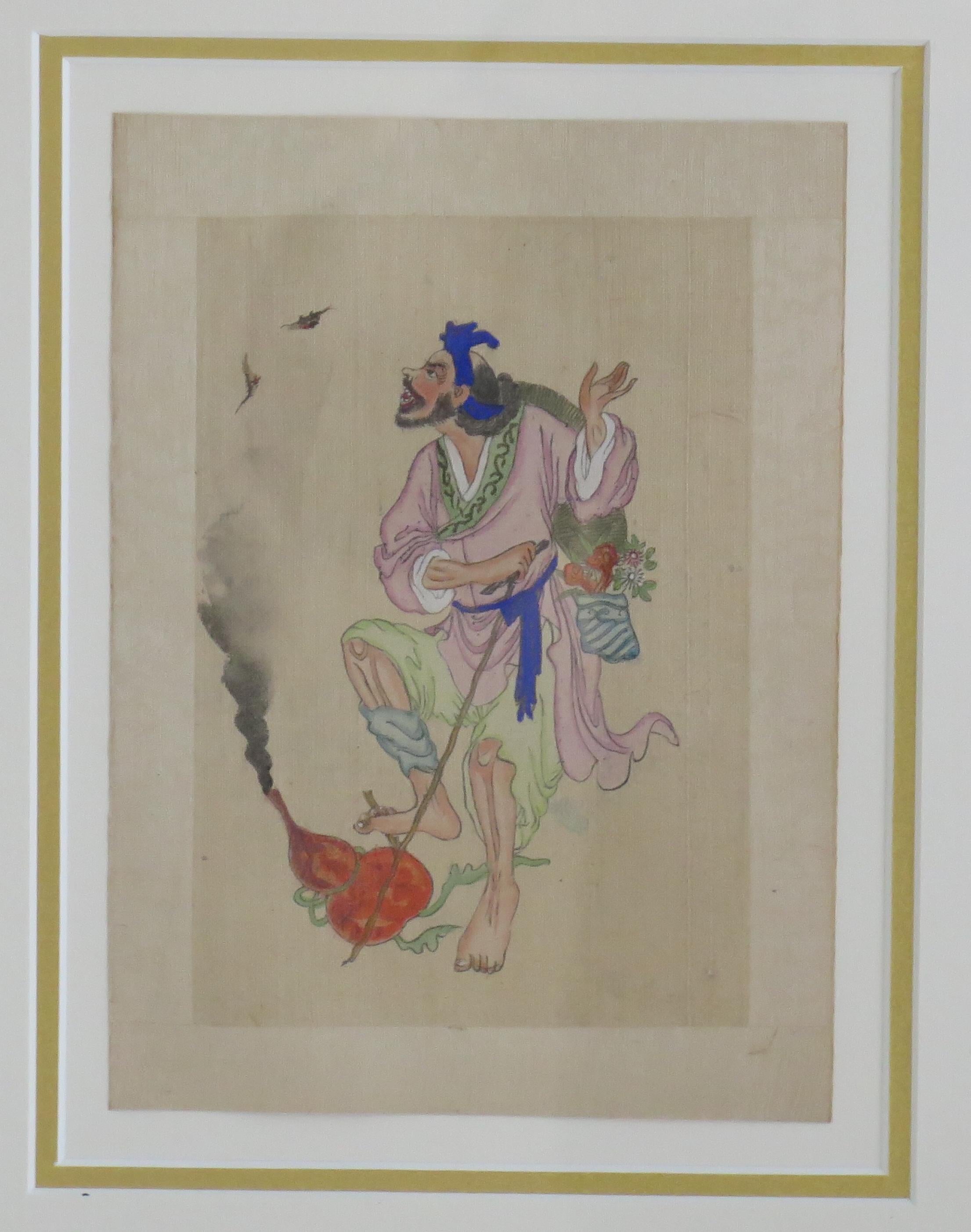 A beautifully painted Chinese water-colour from the late 19th century, circa 1900

The painting depicts one of the 