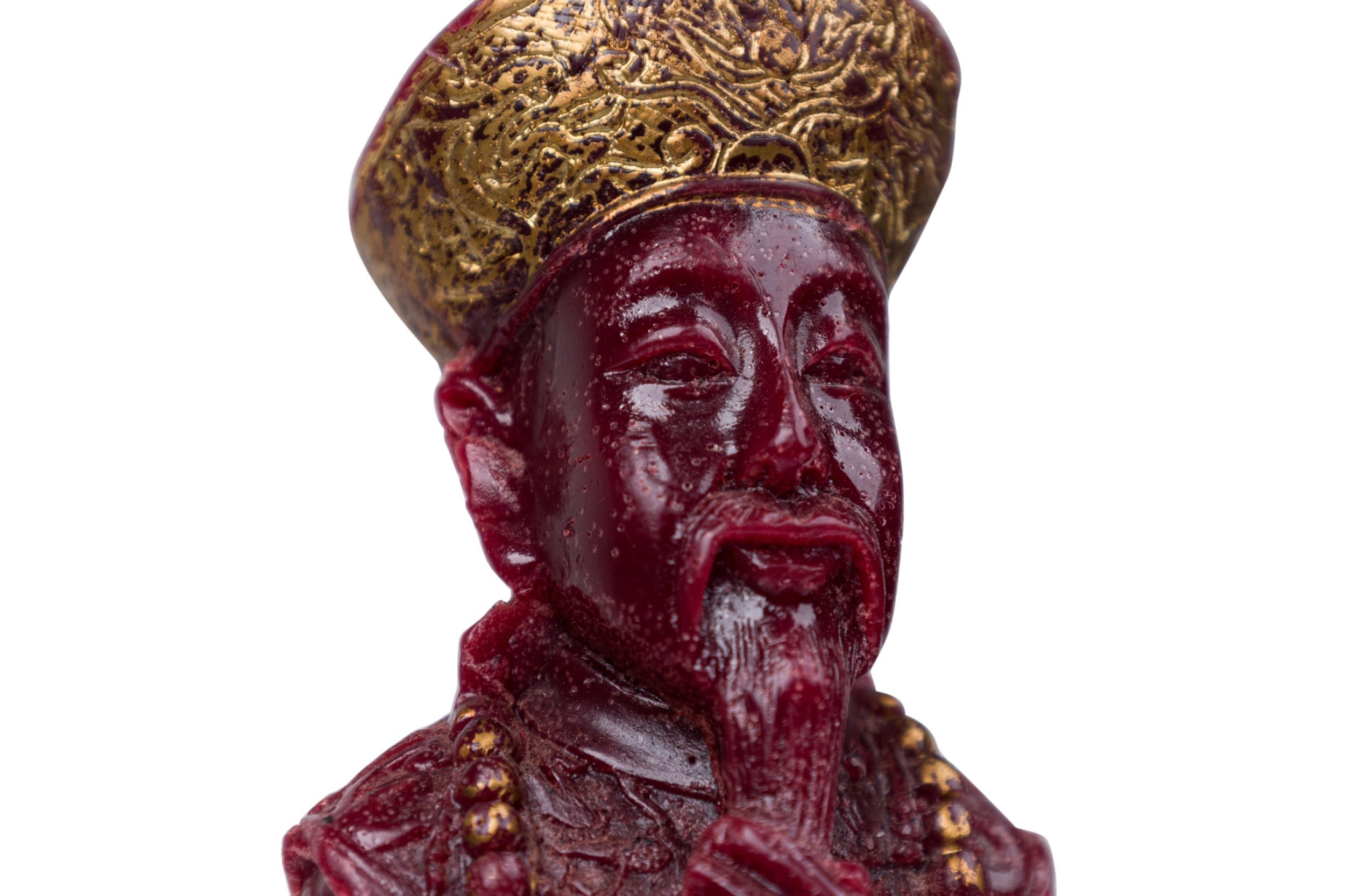Chinese Wax Candle Figure Depicting an Emperor in vendita 2