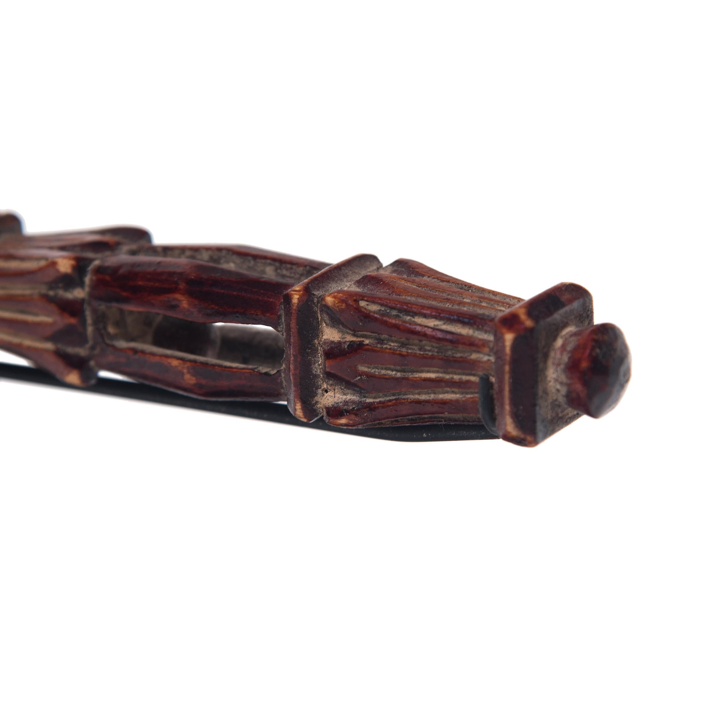 Qing Chinese Weaving Shuttle on Stand, circa 1850