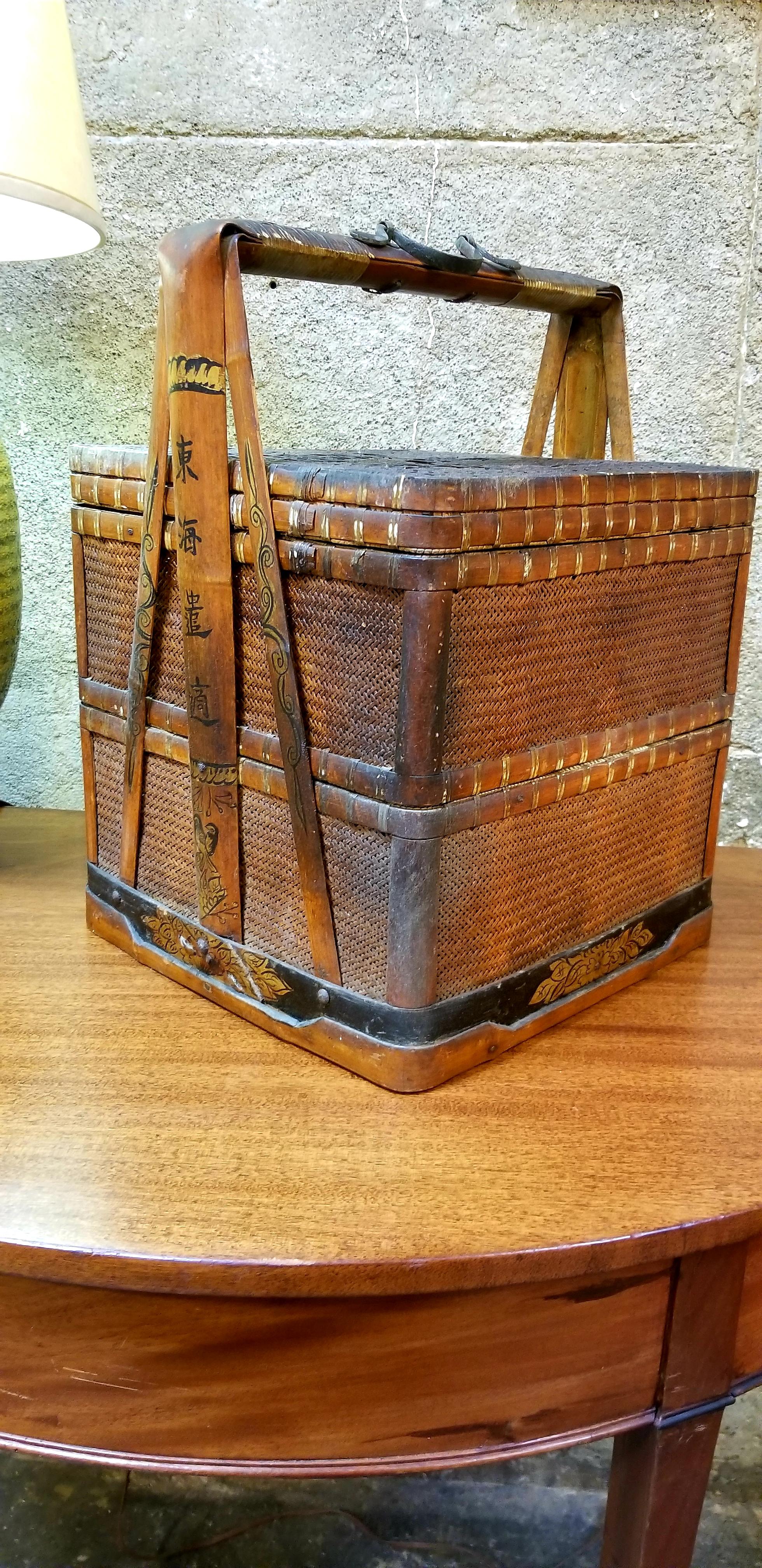 Chinese Wedding Basket 19th Century 7