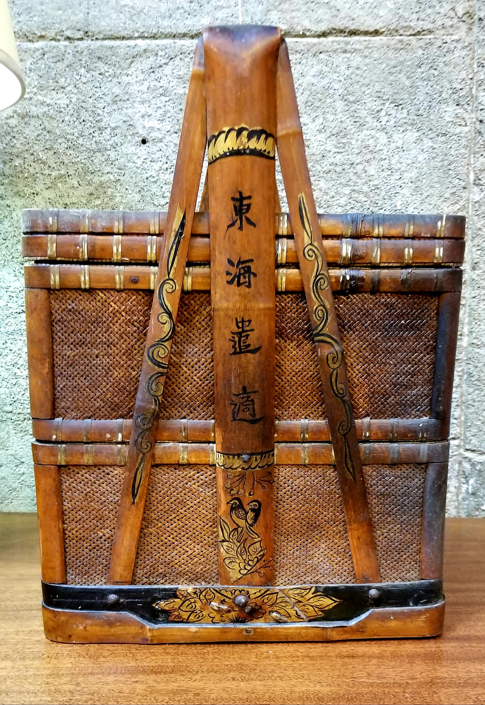 Chinese Wedding Basket 19th Century 8