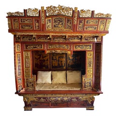 Antique A Thing of Beauty  Chinese Wedding Bed 