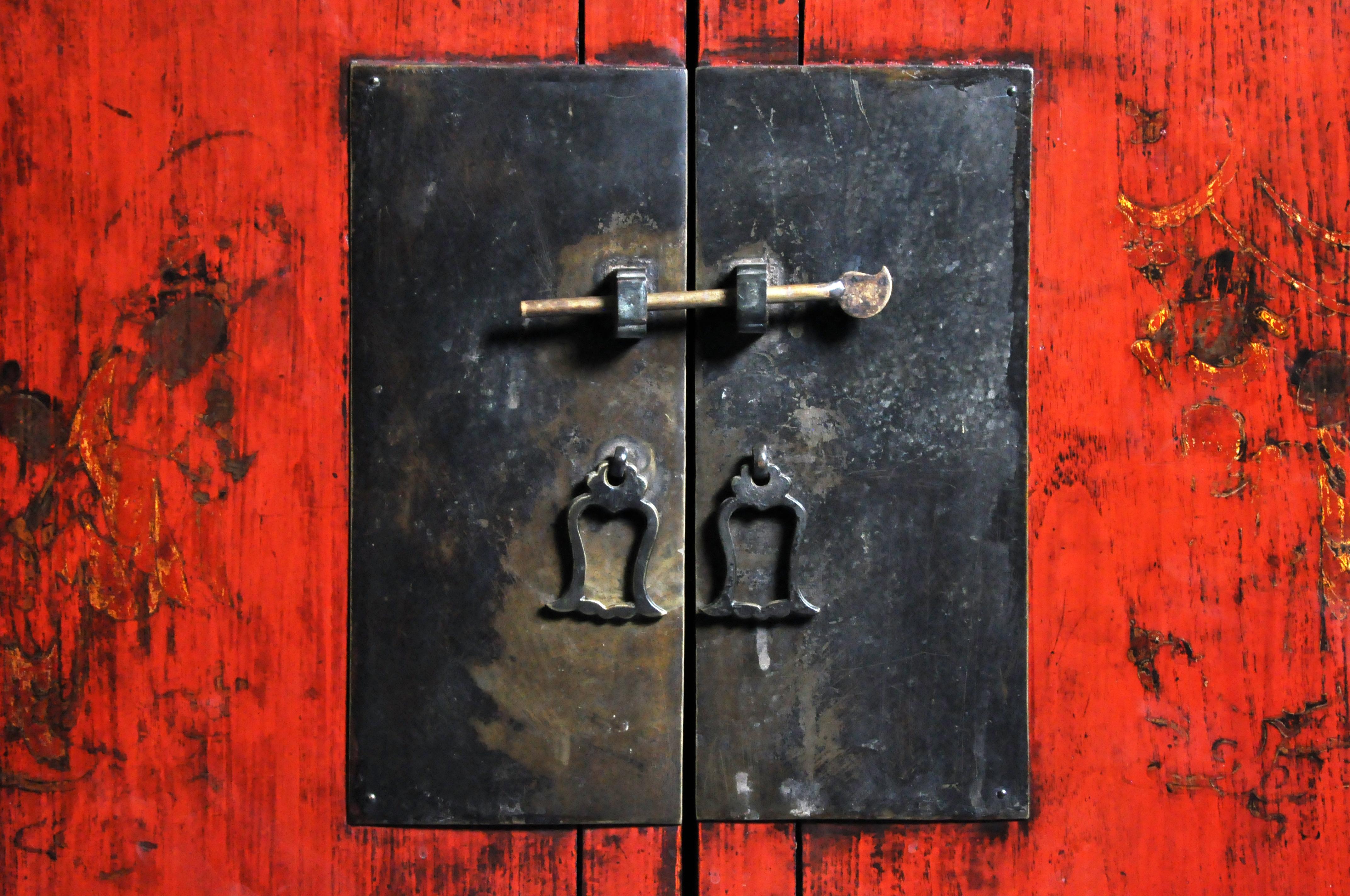 Chinese Wedding Cabinet with Square Lockplate 8