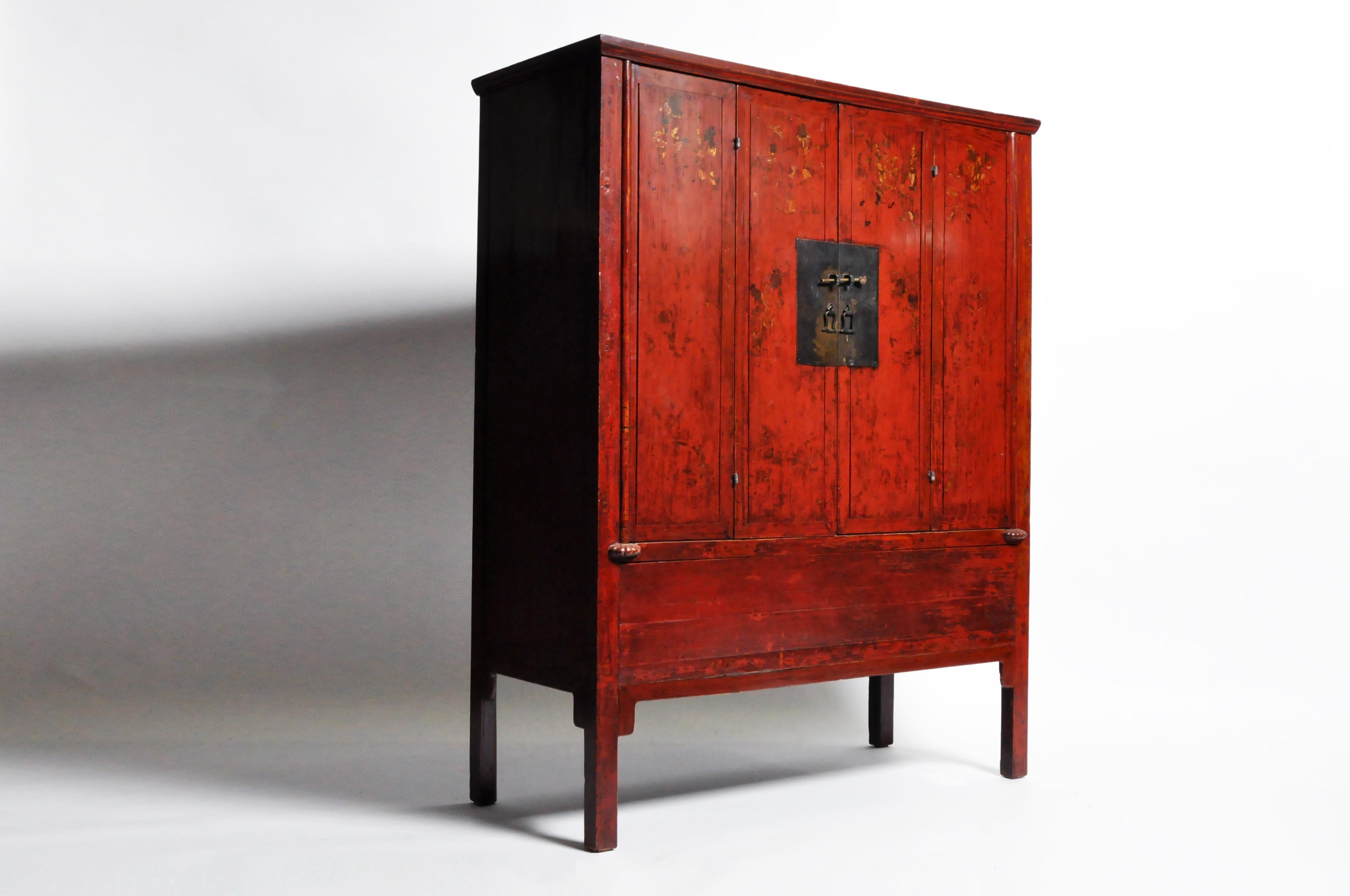 Chinese Wedding Cabinet with Square Lockplate 11