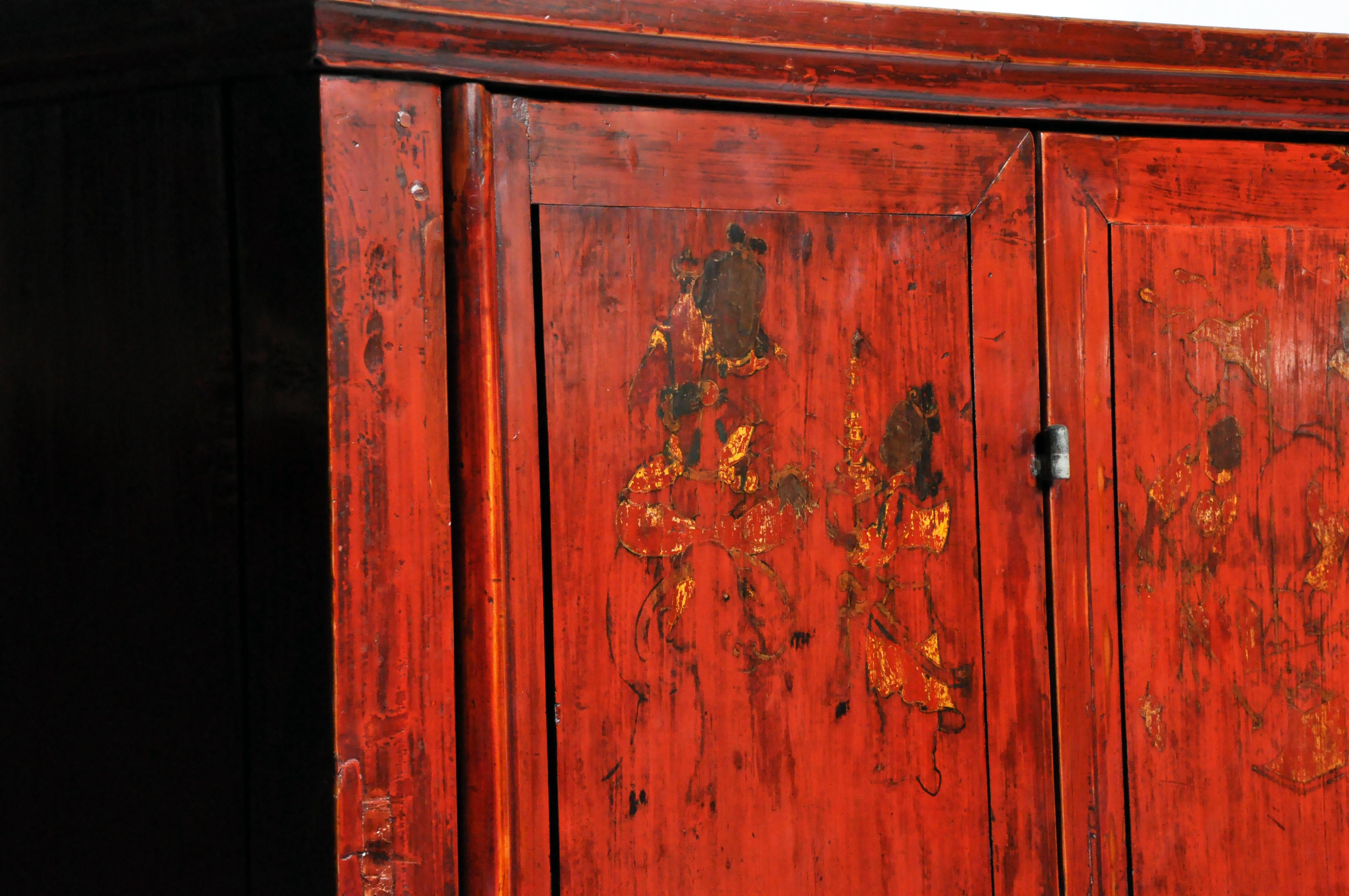 Chinese Wedding Cabinet with Square Lockplate 12