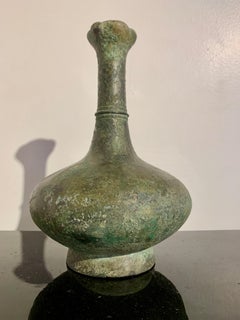 Chinese Western Han Dynasty Bronze Garlic Head Vase, 206 BC - 25 AD