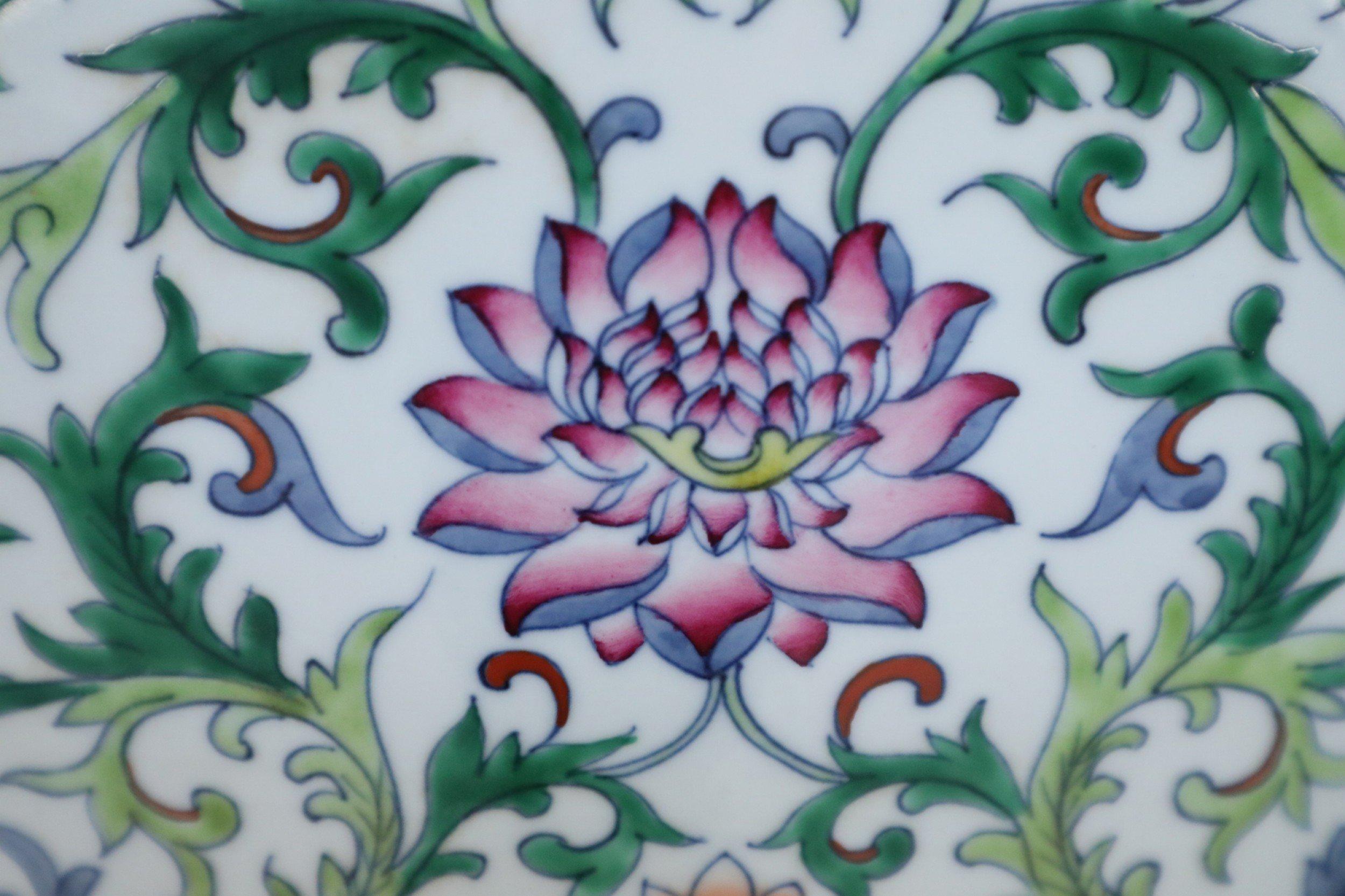 Chinesische weiße und mehrfarbige Meiping-Porzellanurne mit Blumen- und Weinrebenmotiv im Angebot 4