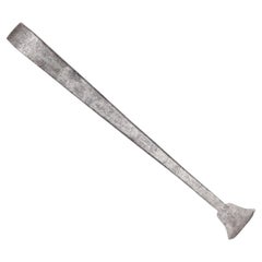 Antique Chinese White Brass Opium Lamp Tweezers, c. 1900
