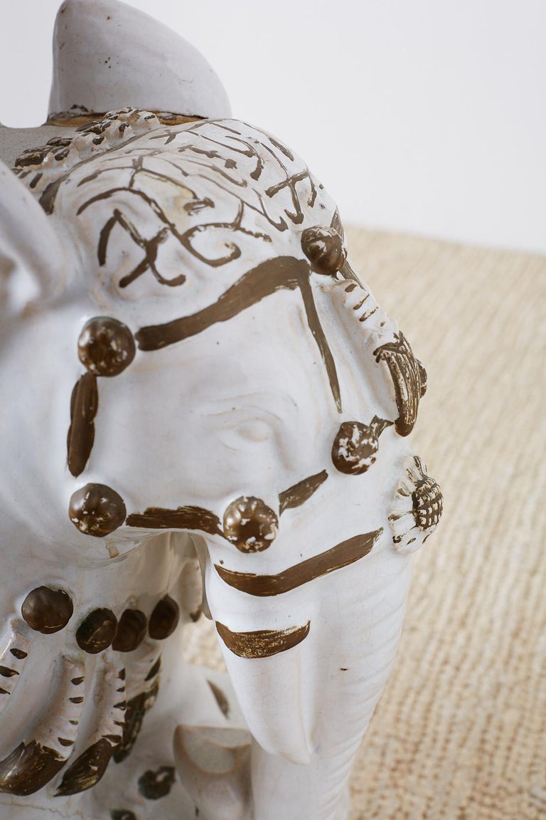 Chinese White Elephant Garden Stool or Drinks Table at 1stDibs