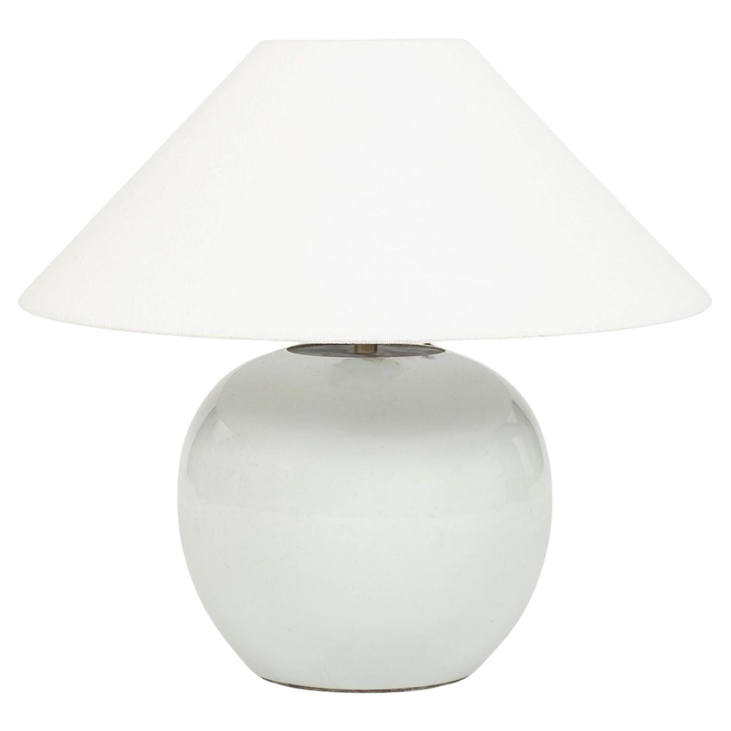 Chinese White Ginger Jar Lamp