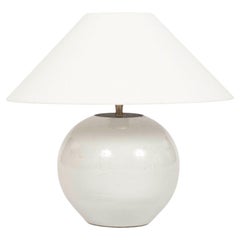 Chinese White Ginger Jar Lamp