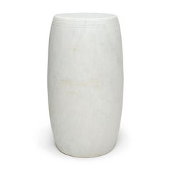 Chinese White Marble Drum