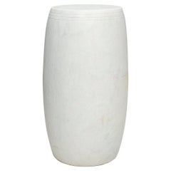 Tambour chinois en marbre blanc