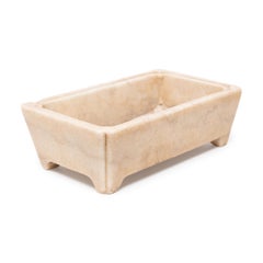 Chinese White Marble Footed Basin