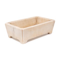Chinese White Marble Footed Basin