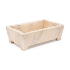 Chinese White Marble Footed Basin