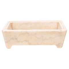 Chinese White Marble Footed Basin