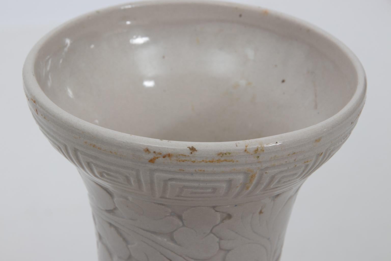 Chinese White Pottery Vase 6