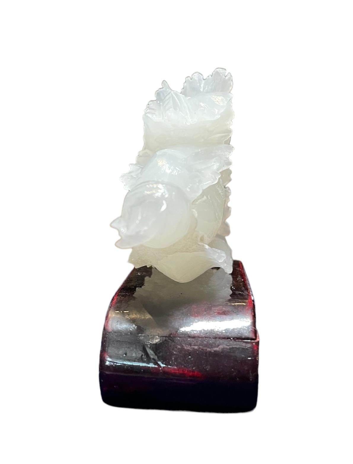 XX secolo Scultura cinese di cavoli bianchi di piccole dimensioni in vendita