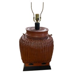 Chinese Wicker Basket Lamp