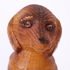 Chinese Wicker Dog Basket