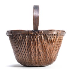 Chinese Willow Market Basket, circa 1900