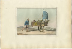 Chinese Wind Chariot Merchant – Ferrario Costume Print, Hand-Colored c.1815