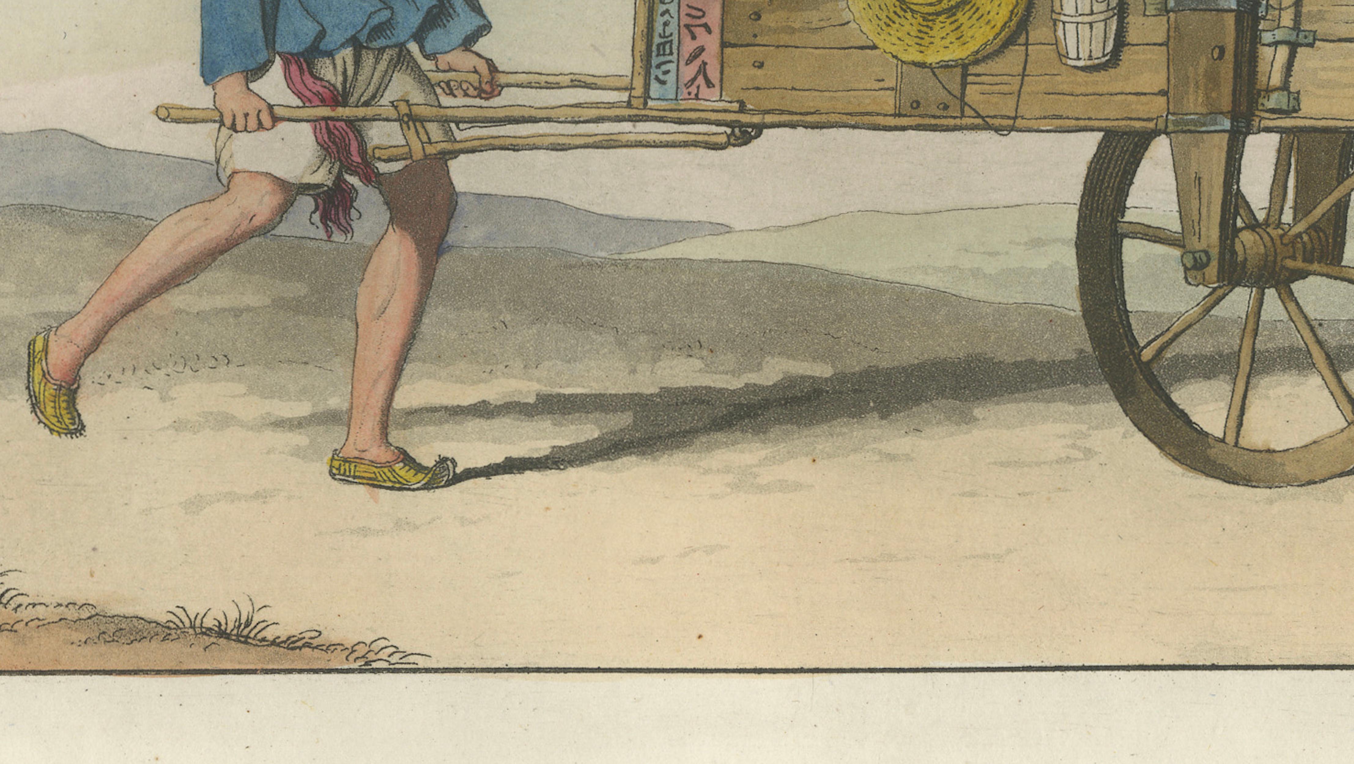 Chinese Wind Chariot Merchant – Ferrario Costume Print, Hand-Colored c.1815