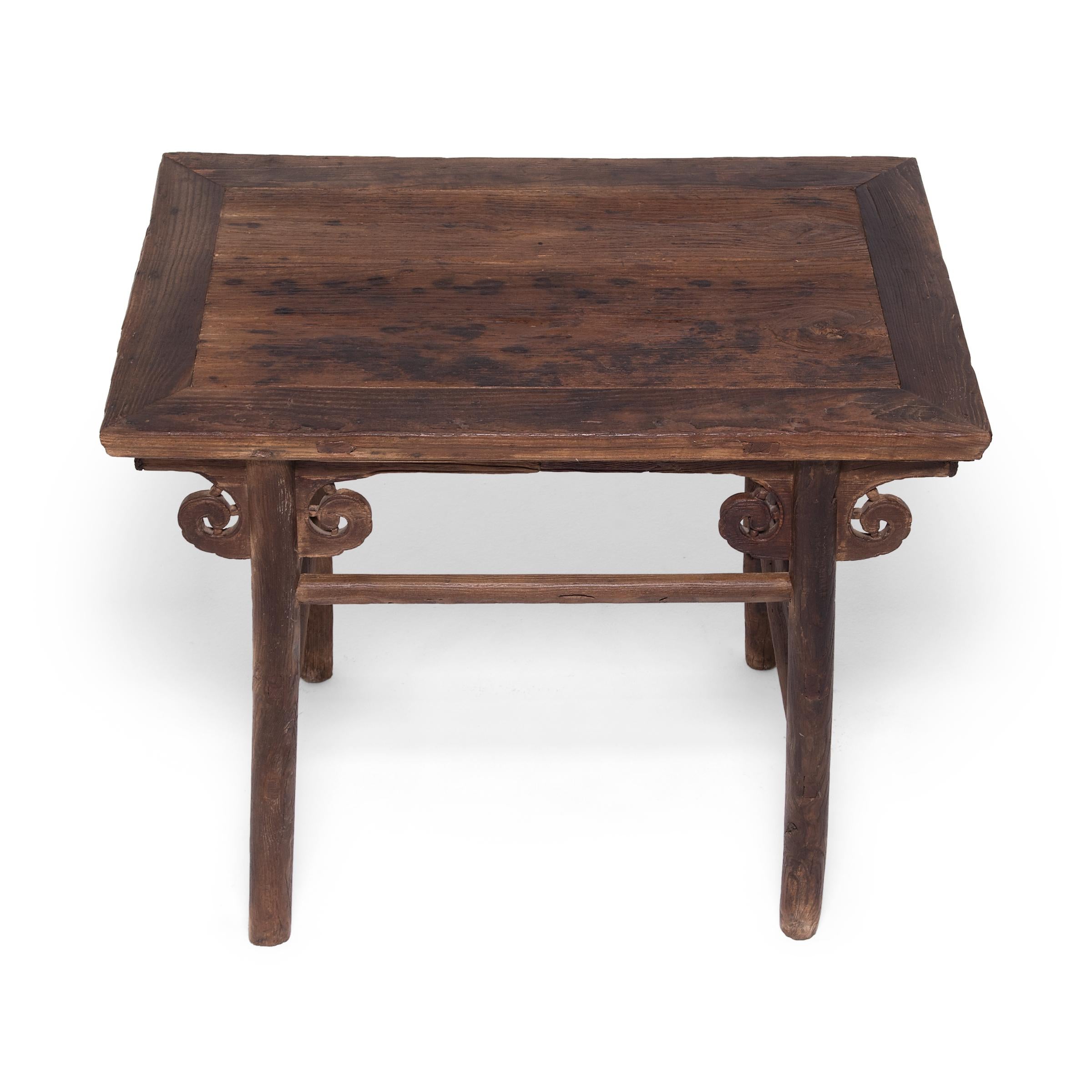 18th Century Chinese Wine Table with Cloud Spandrels, c. 1750 For Sale
