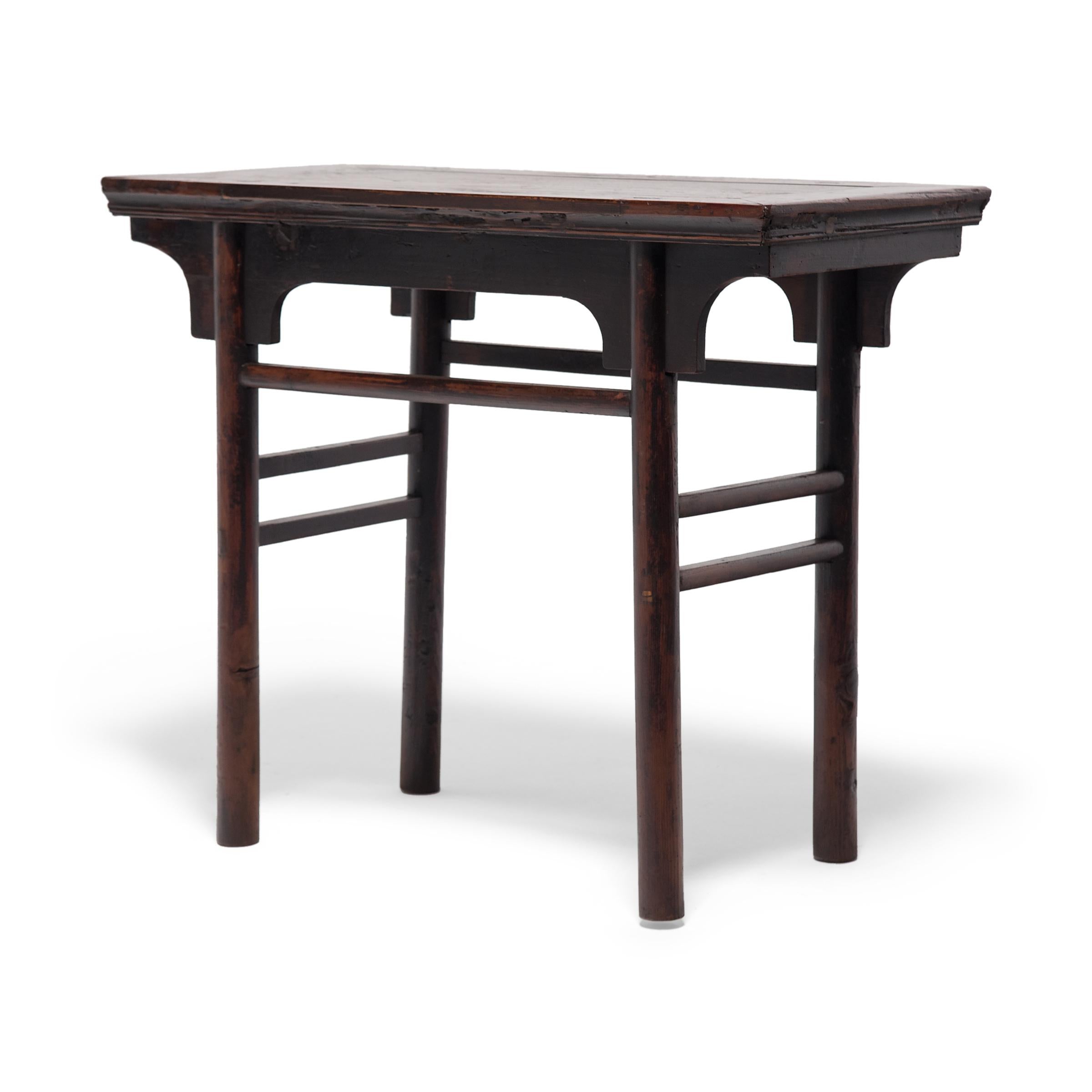 Qing Chinese Wine Table with Straight Stretchers, c. 1900